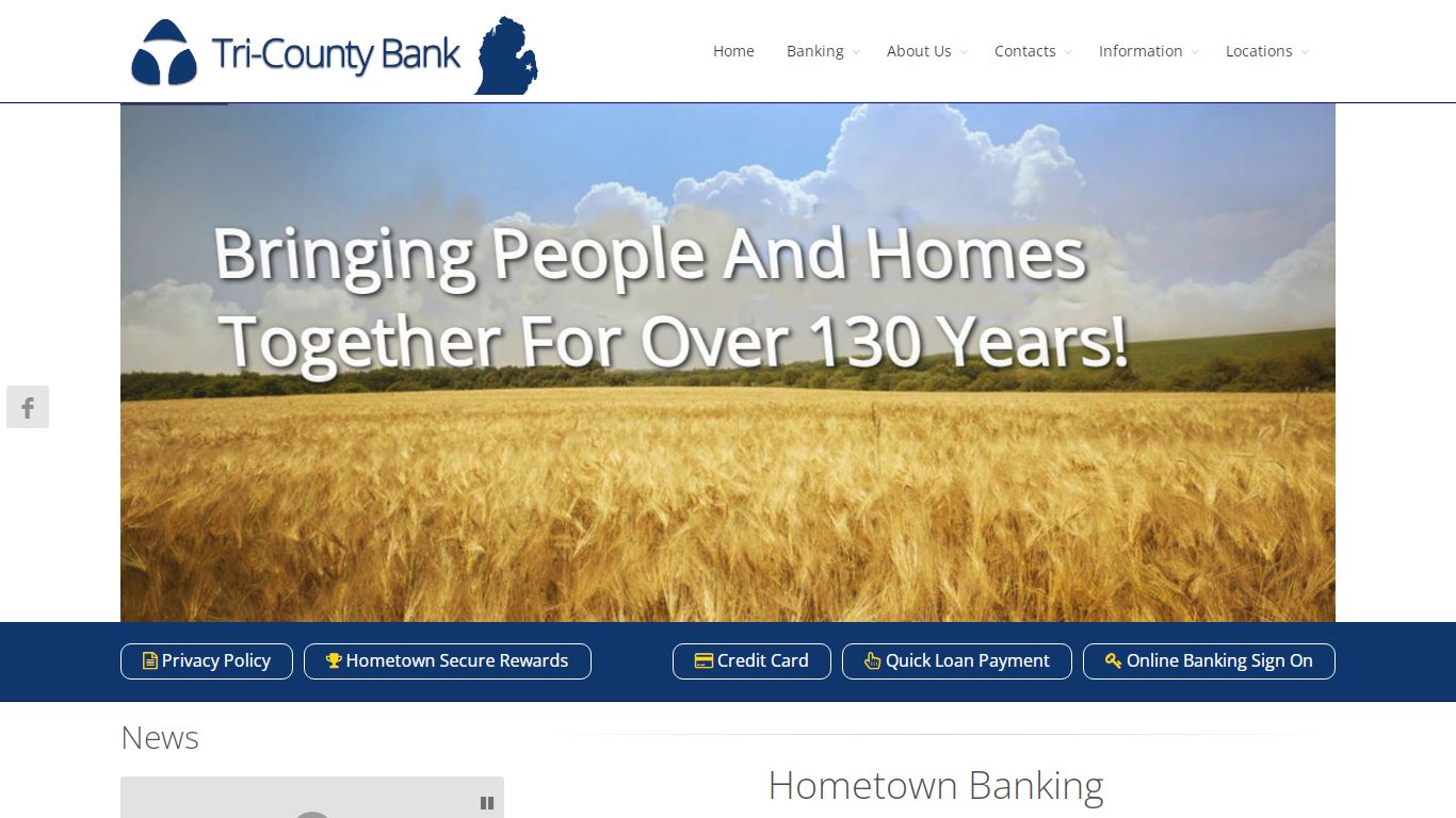 Tri-County Bank. Your hometown community bank.
